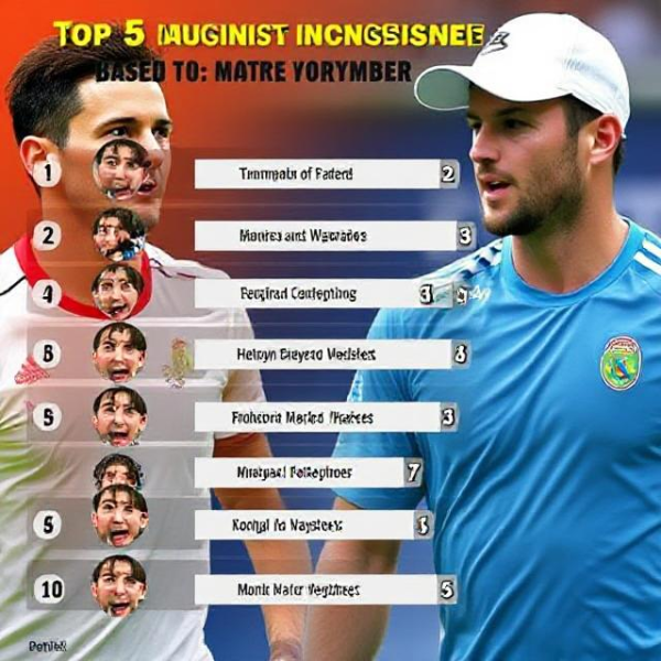 Top 5 Most Inconsistent Players Based on Match Ratings