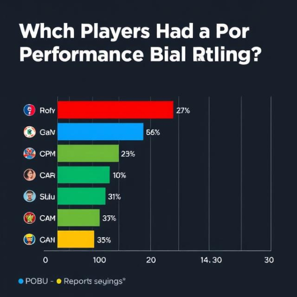 Which Players Had a Poor Performance Based on Their Ratings?